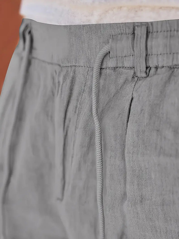 Aurelio | Pantalones Anchos de Lino con Cuerda