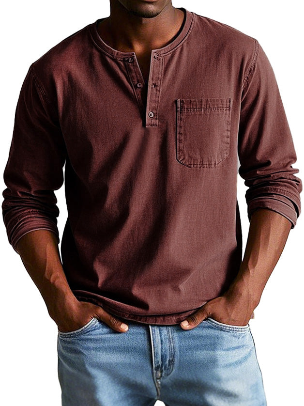 Gerry | Camisa de Mezclilla con Cuello Henley