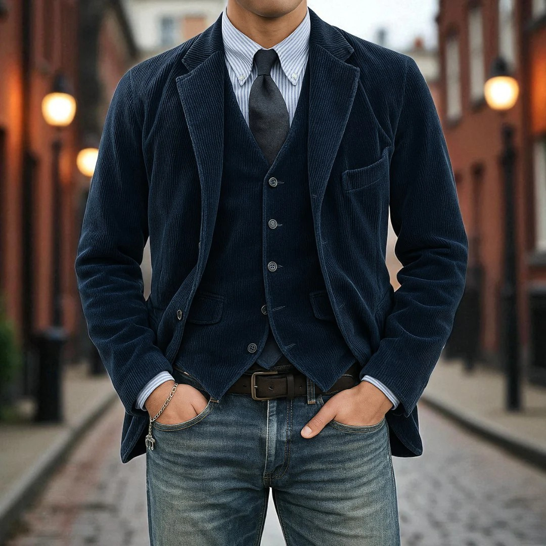 Tommy | Conjunto de Blazer y Chaleco de Estilo Refinado