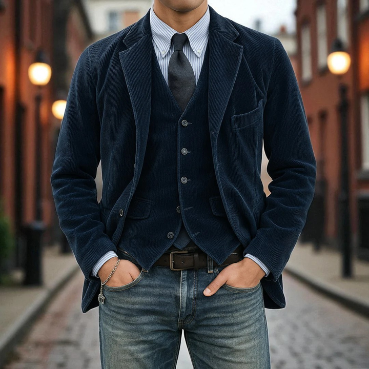 Tommy | Conjunto de Blazer y Chaleco de Estilo Refinado