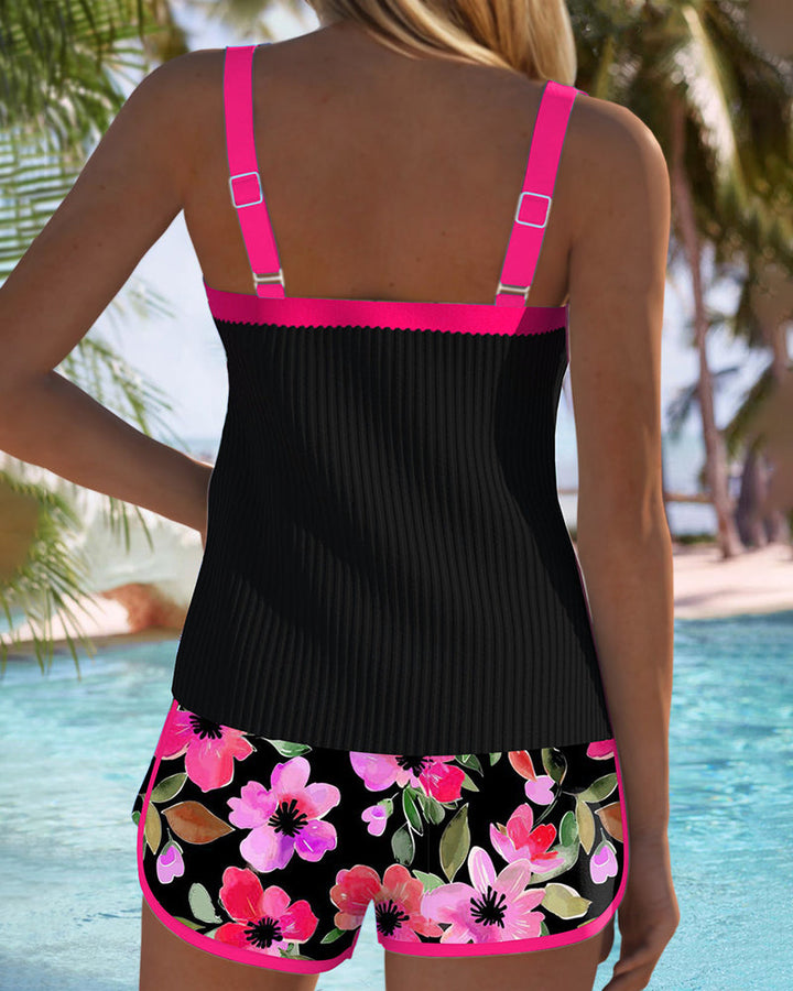 Luna | Tankini da bagno con decorazione floreale