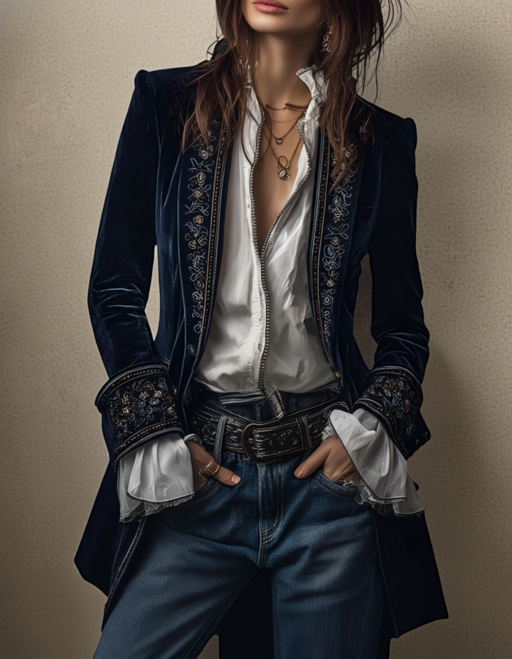 Nuria | Chaqueta Elegante de Terciopelo