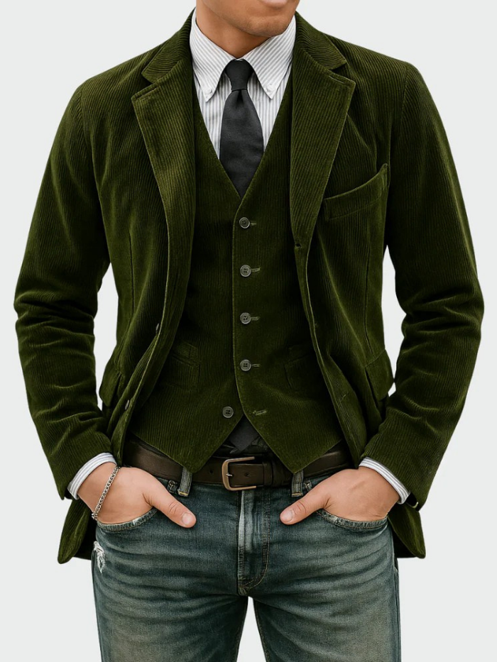 Tommy | Conjunto de Blazer y Chaleco de Estilo Refinado