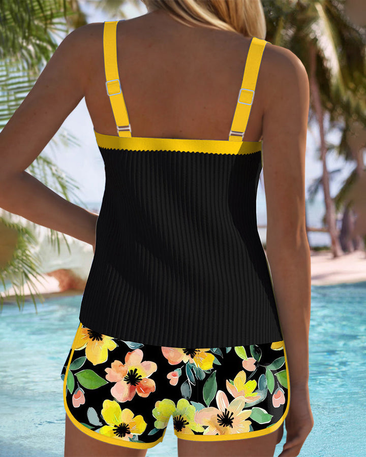 Luna | Tankini da bagno con decorazione floreale