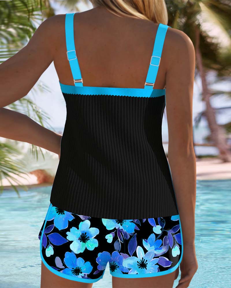 Luna | Tankini da bagno con decorazione floreale