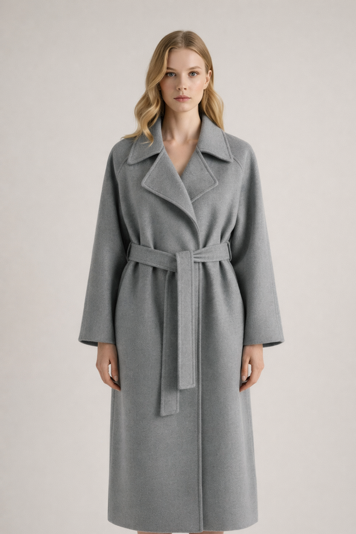 Elizabet | Abrigo Largo Elegante con Cinturón