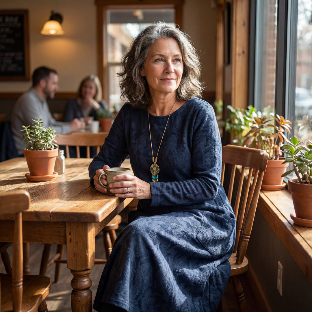 Serafina | Vestido de Invierno Elegante con Motivo Natural