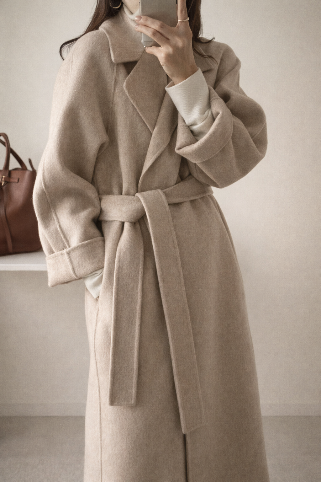 Elizabet | Abrigo Largo Elegante con Cinturón