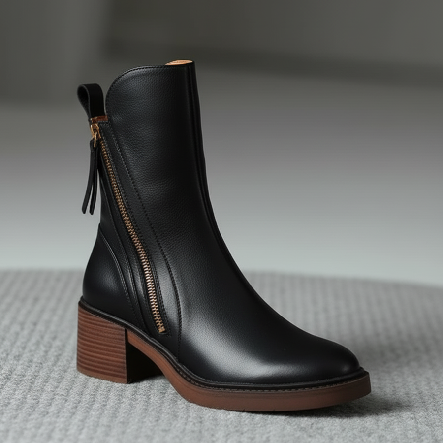 Valorine | Botas De Cuero Negras
