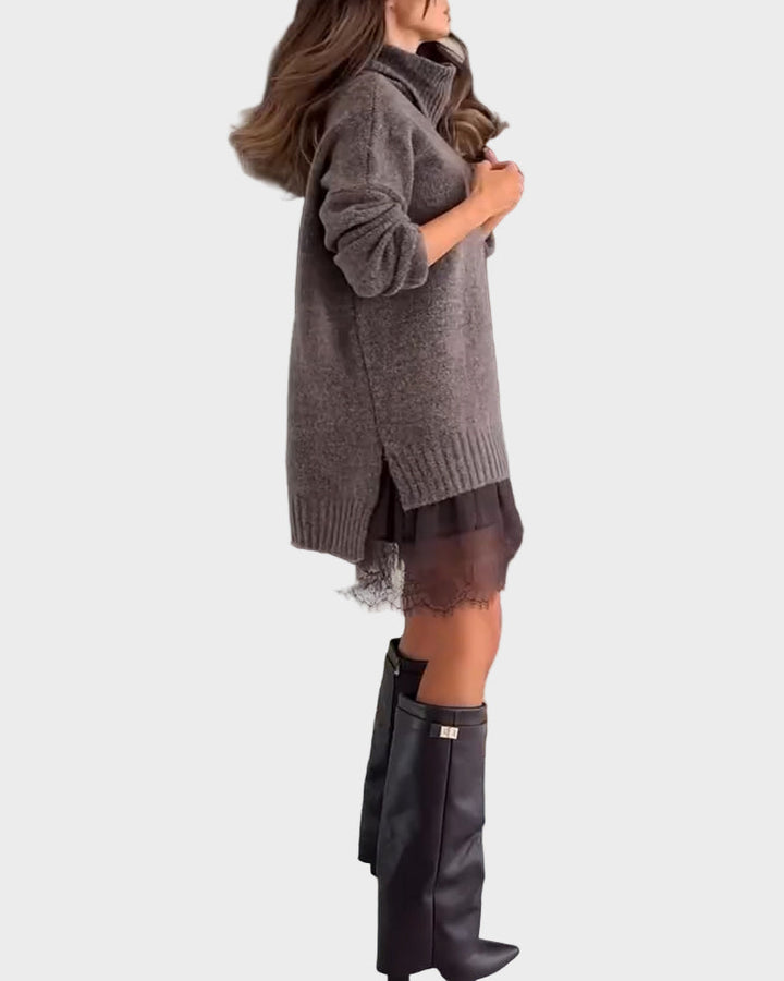 Noemi | Conjunto Casual de Dos Piezas con Cuello Alto