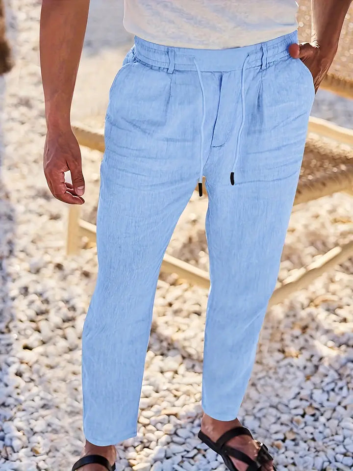 Aurelio | Pantalones Anchos de Lino con Cuerda