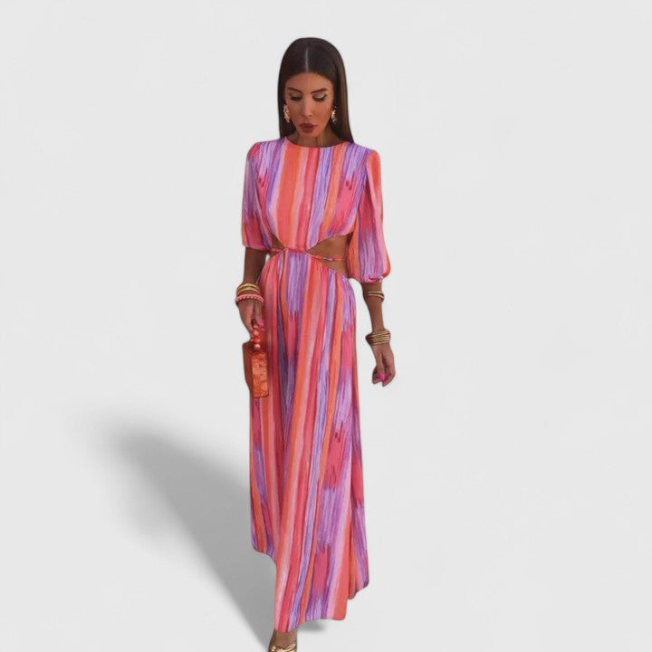 Aria | Abito Maxy a righe con tagli