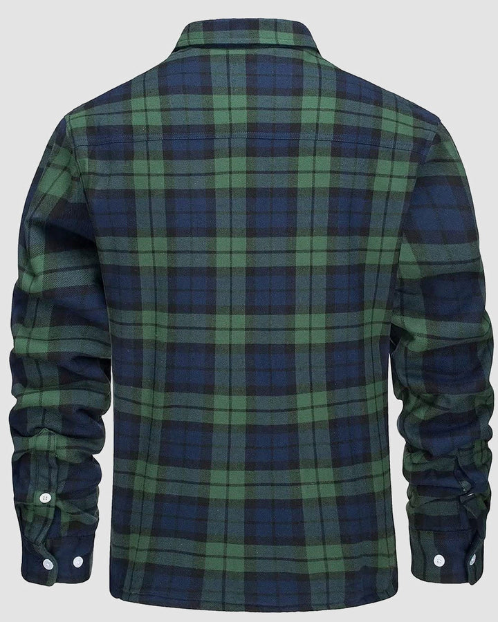 Agustín | Camisa acolchada cálida de cuadros