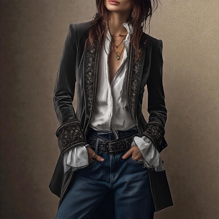 Nuria | Chaqueta Elegante de Terciopelo