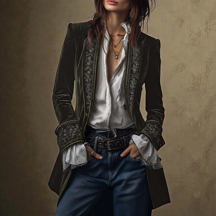 Nuria | Chaqueta Elegante de Terciopelo