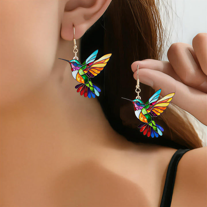 Yasmira | Pendientes De Colibrí Con Collar Gratis