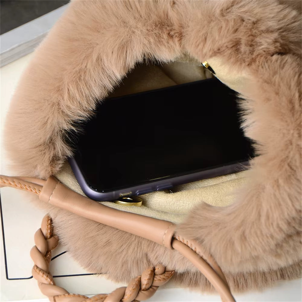 Éliane | Bolso Bandolera De Felpa De Calabaza