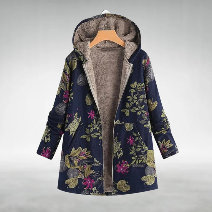 Fleural | Elegante Chaqueta de Forro Polar Floral