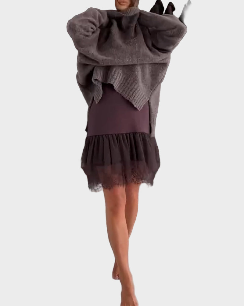 Noemi | Conjunto Casual de Dos Piezas con Cuello Alto