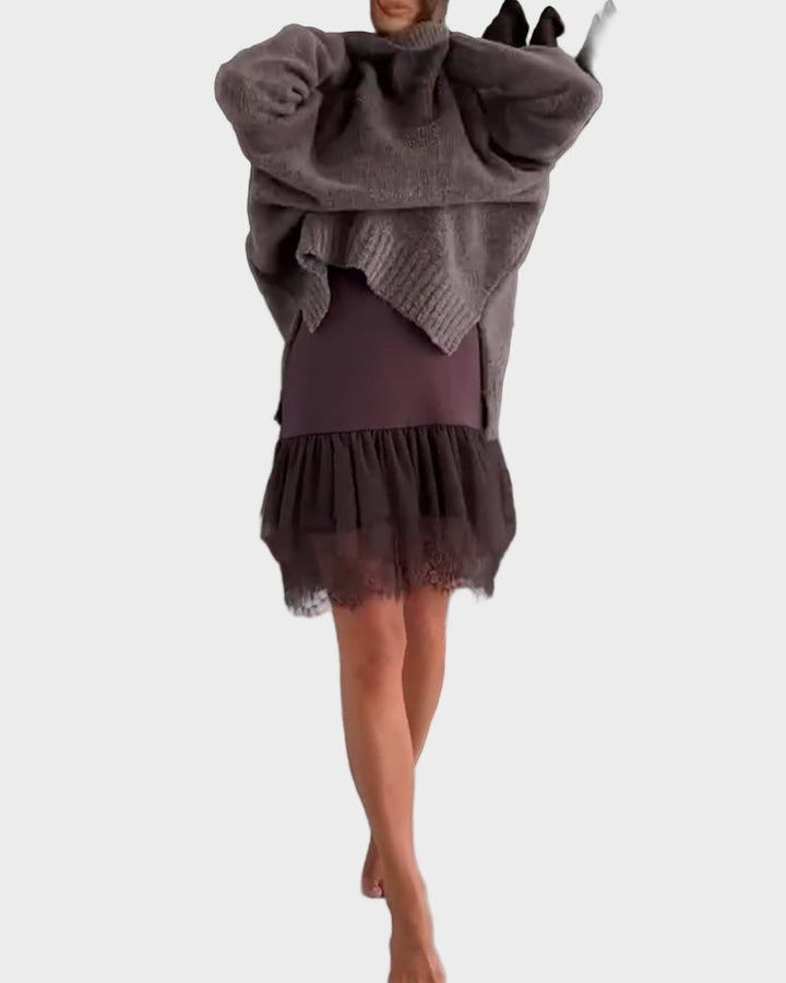 Noemi | Conjunto Casual de Dos Piezas con Cuello Alto