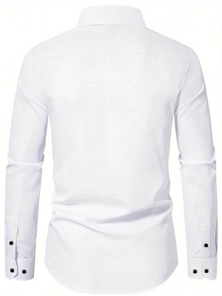 Alaric | Camisa de Vestir Brillante de Corte Slim