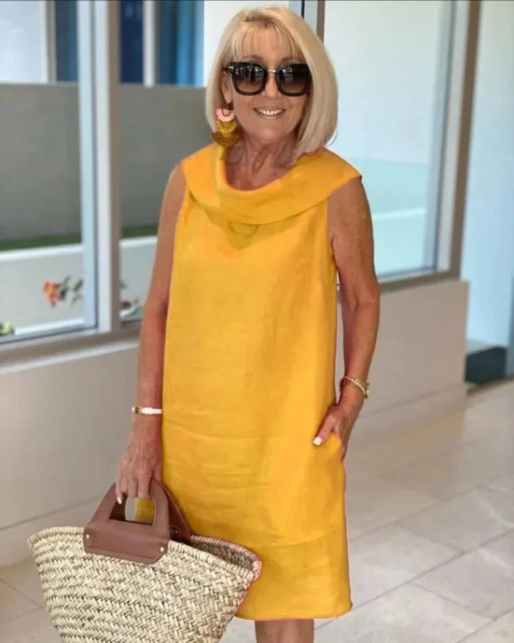 Paloma | Vestido Ajustado Sin Mangas Con Cuello Redondo