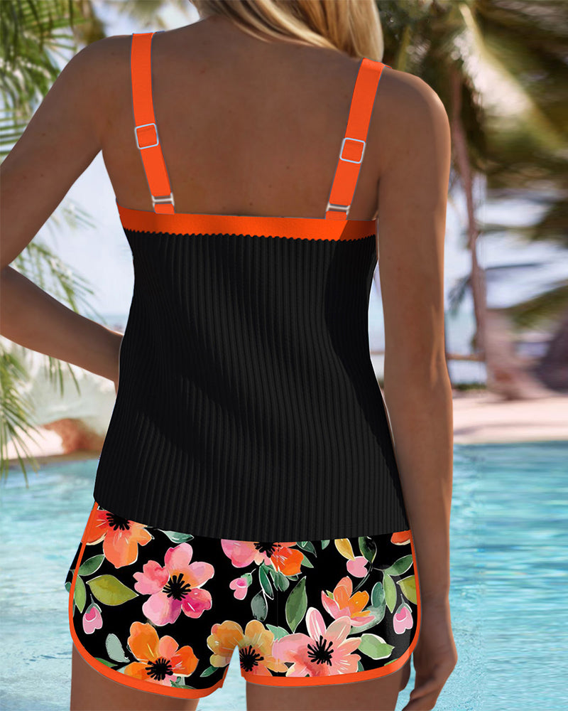 Luna | Tankini da bagno con decorazione floreale