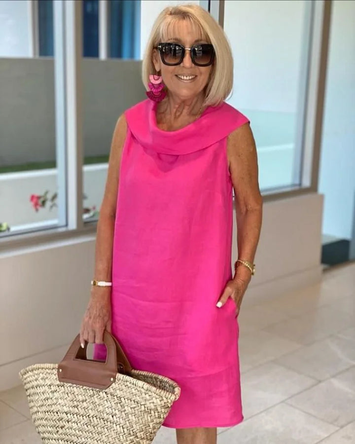 Paloma | Vestido Ajustado Sin Mangas Con Cuello Redondo