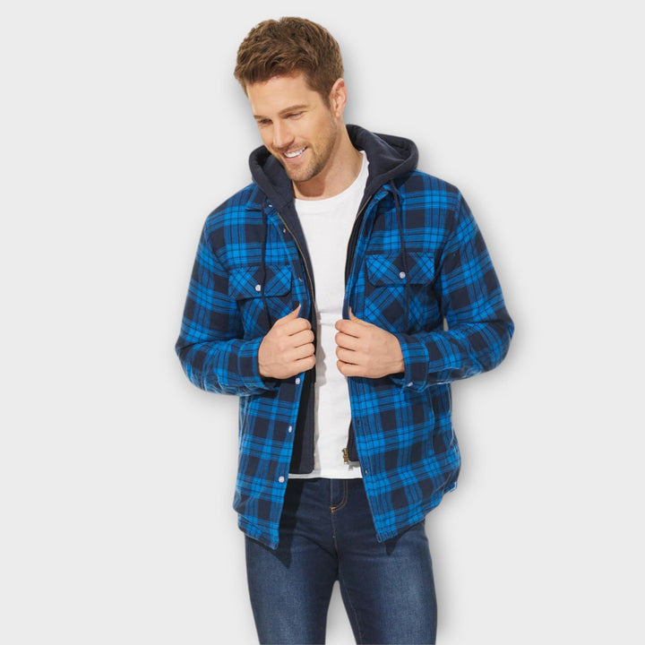 Patricio | Chaqueta a Cuadros Con Capucha Para Hombre