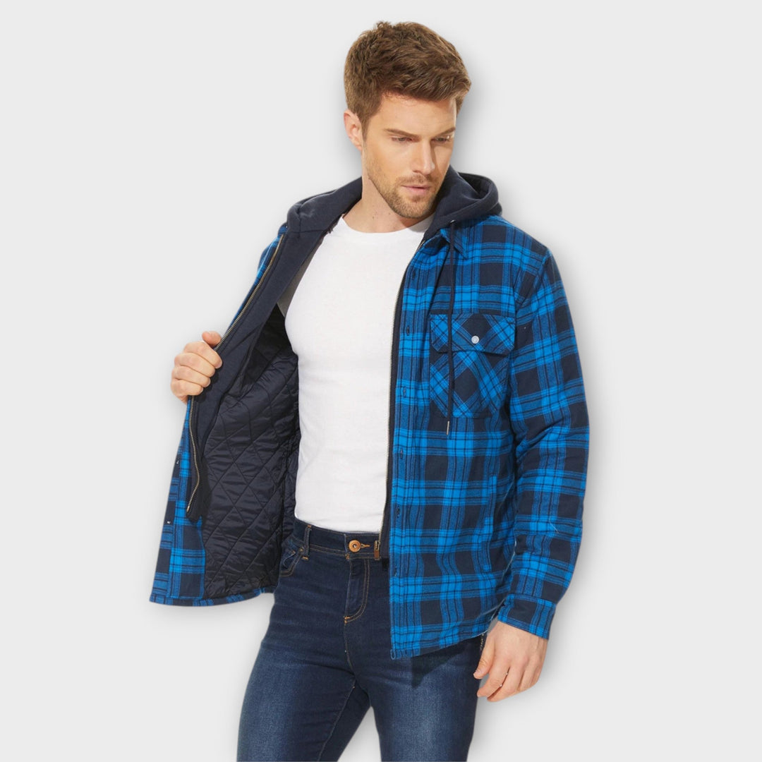 Patricio | Chaqueta a Cuadros Con Capucha Para Hombre