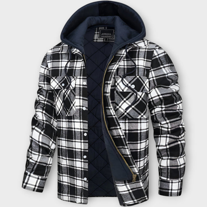 Patricio | Chaqueta a Cuadros Con Capucha Para Hombre