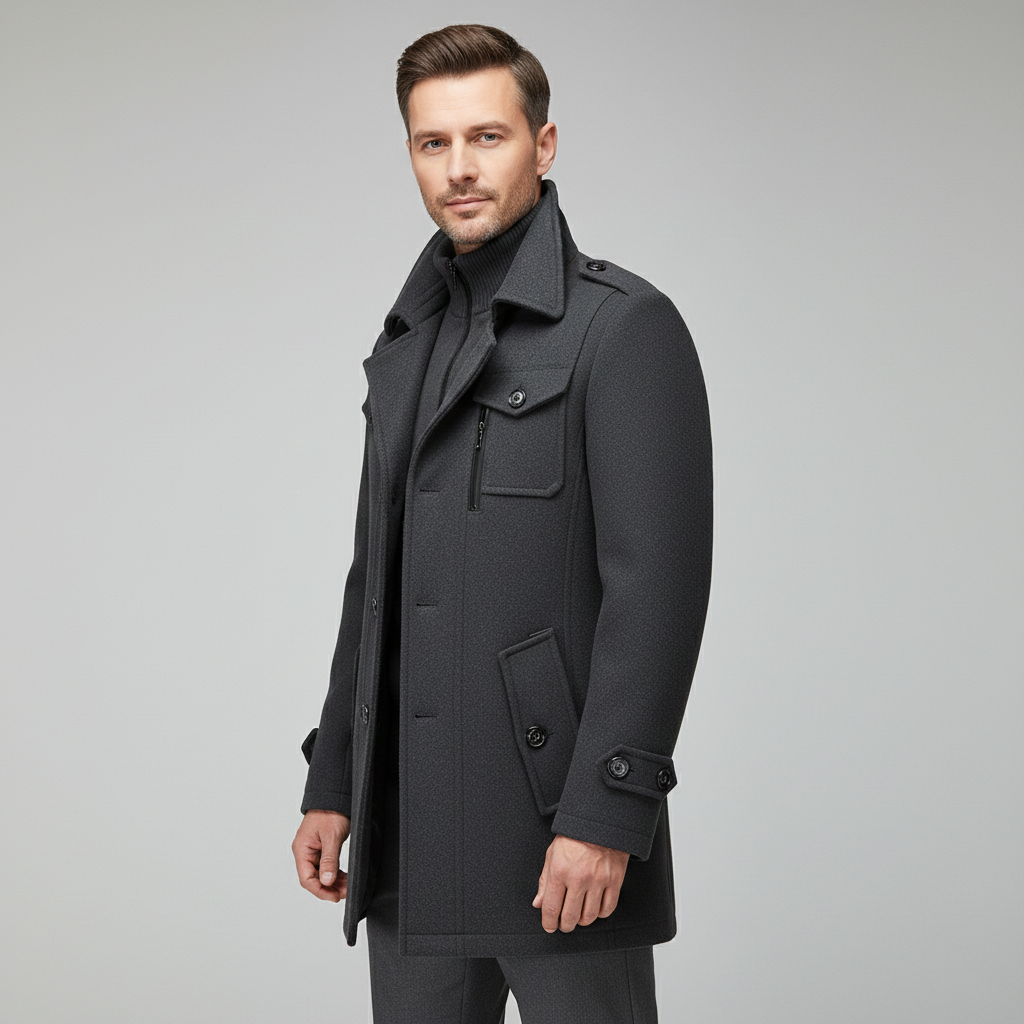 Silverio | Abrigo de Dos Piezas de Corte Refinado