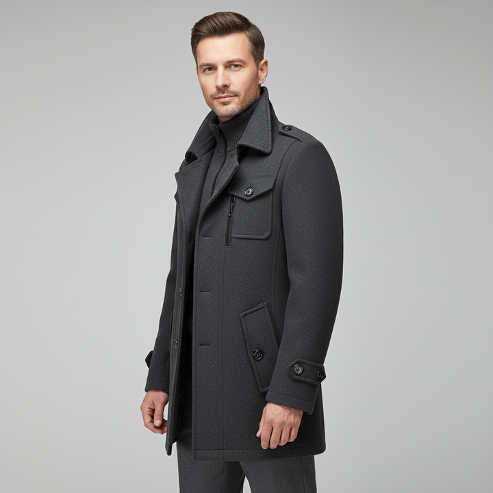 Silverio | Abrigo de Dos Piezas de Corte Refinado
