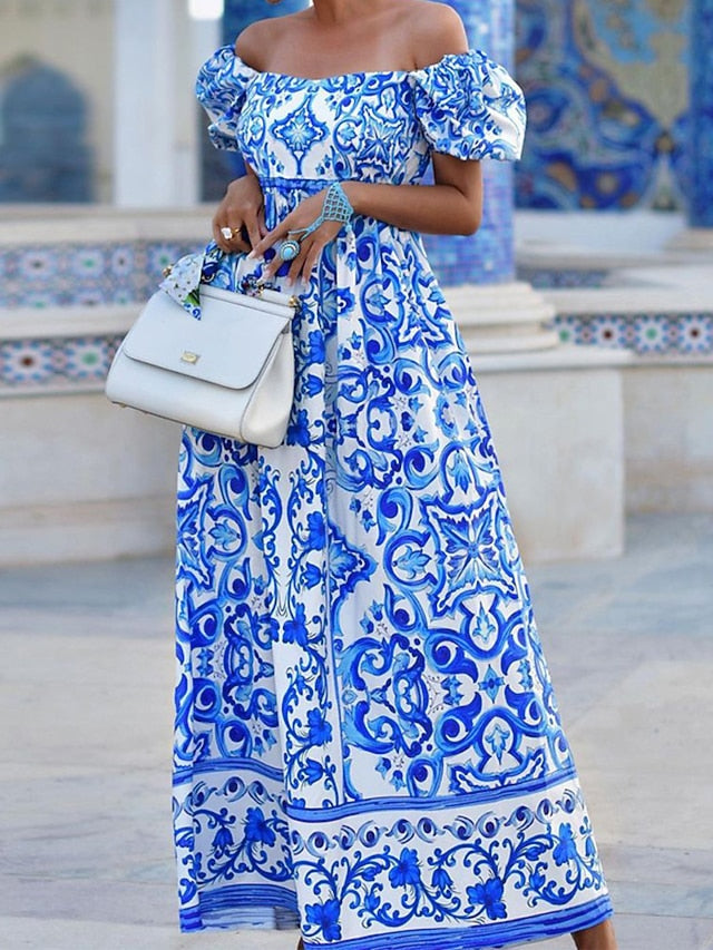 Amalfi | Vestido Maxi Elegante Sin Hombros