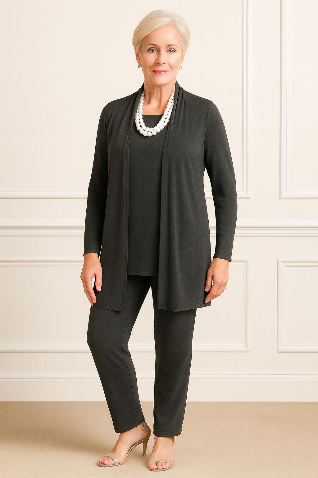 Rosy | Conjunto de Cárdigan, Top y Pantalones